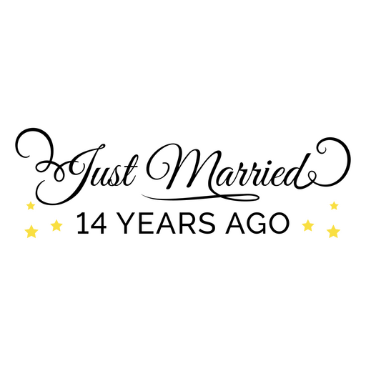 Elegante diseño de aniversario de recién casados Diseño PNG