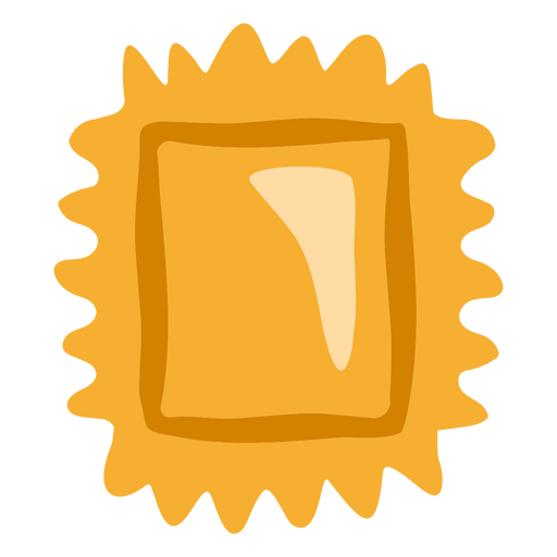 Square pasta icon PNG Design