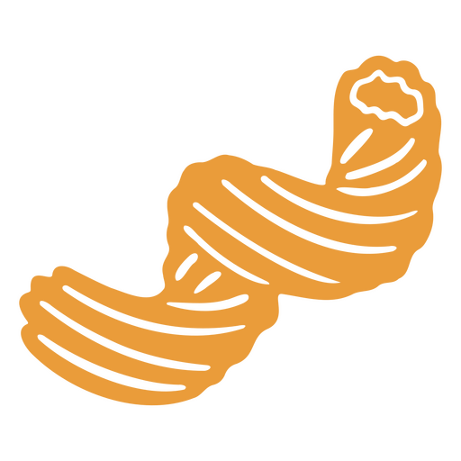 Playful pasta swirl illustration PNG Design