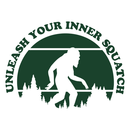 Playful bigfoot silhouette design PNG Design