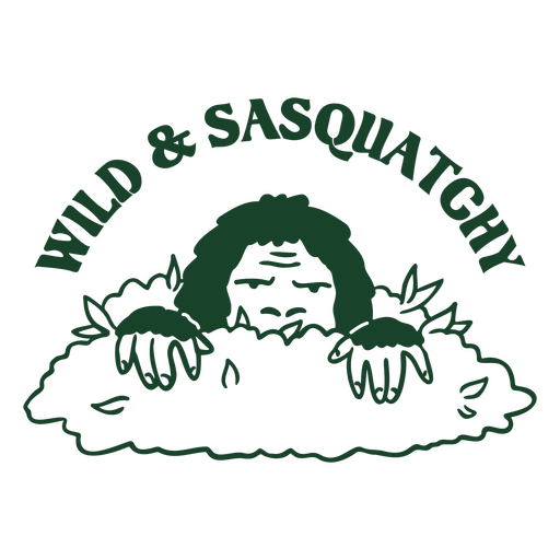 Wild and sasquatchy logo PNG Design