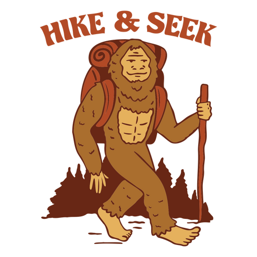 Hike and seek squatch PNG Design