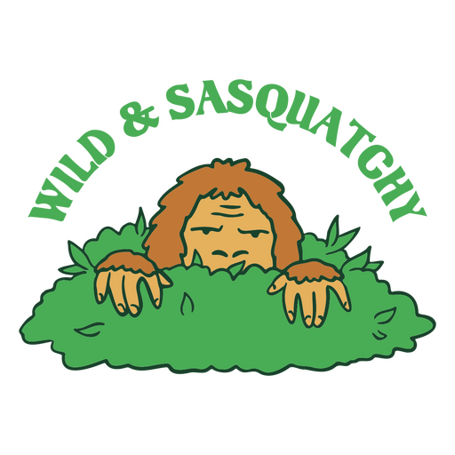 Verspieltes Sasquatch-Shirt-Design mit wildem Thema PNG-Design