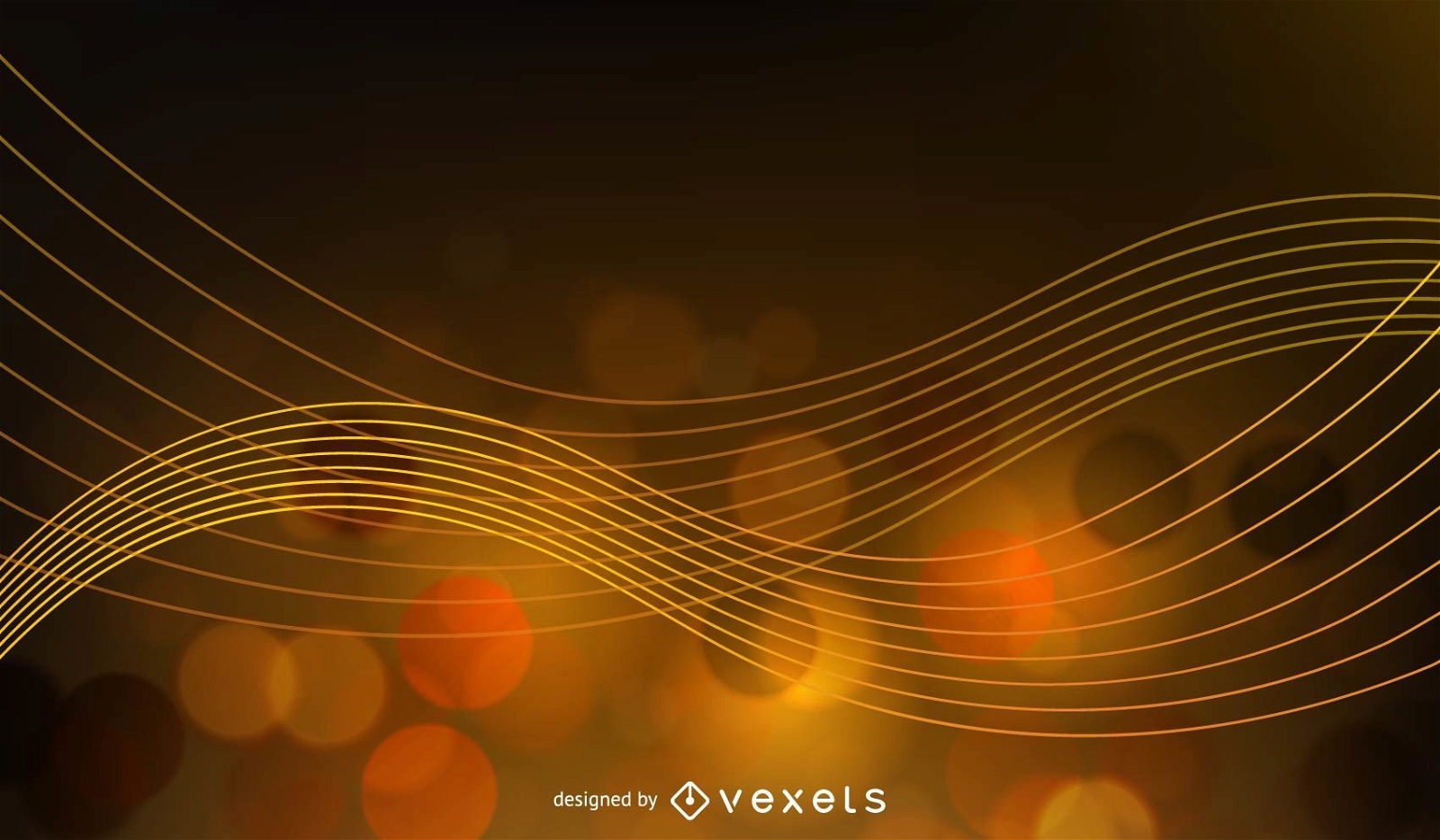Abstract Golden Glow Background Vector Illustration
