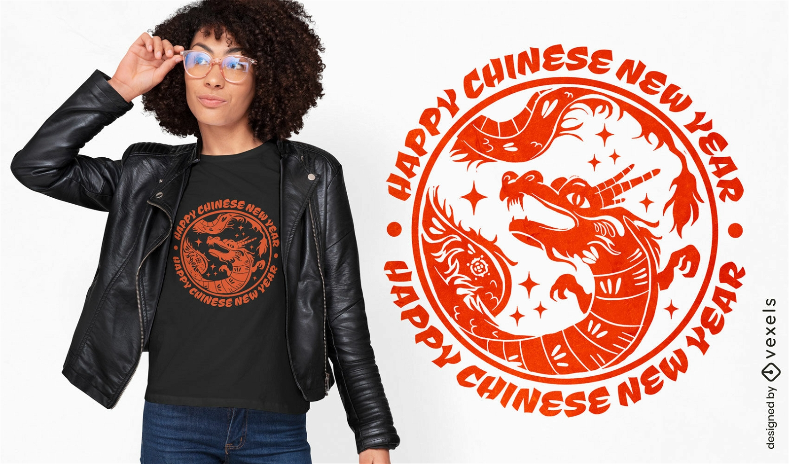 Frohes chinesisches Neujahrs-T-Shirt-Design
