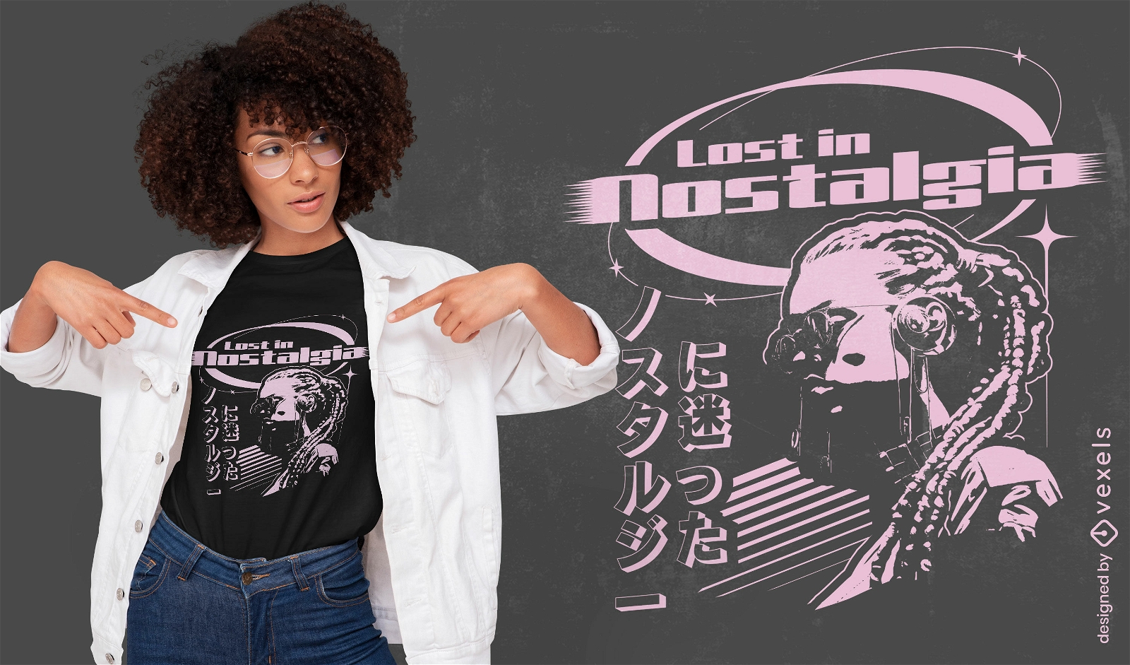 Verloren im Nostalgie-T-Shirt-Design