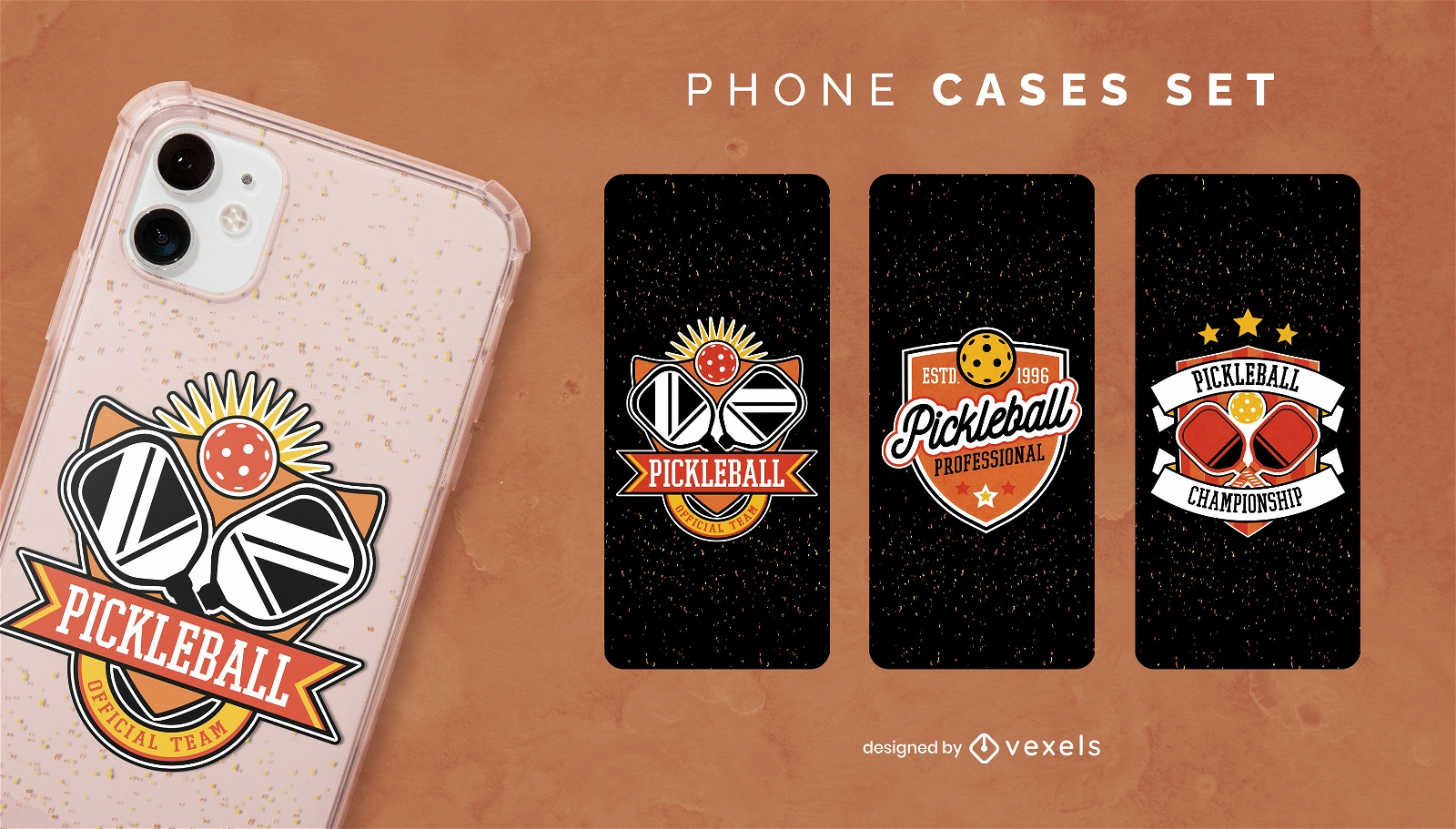 Pickleball phone cases set