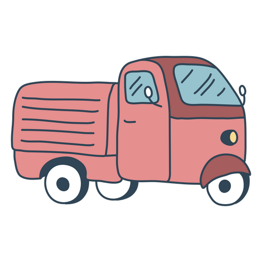Small pink truck PNG Design