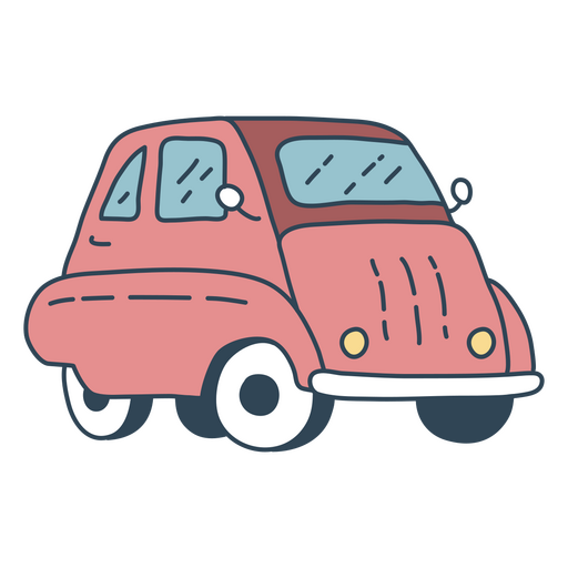 Coche rosa pequeño Diseño PNG