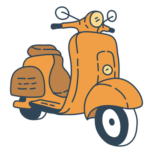 Orange scooter PNG Design