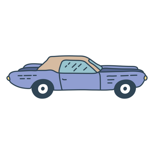 Stylish cartoon vintage car illustration PNG Design