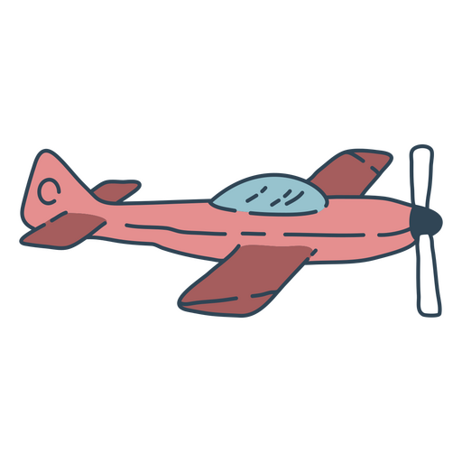Small pink airplane PNG Design