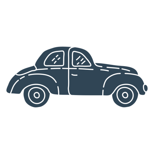 Design gráfico clássico de contorno de carro retrô Desenho PNG