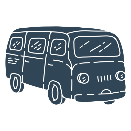 dibujo de una furgoneta Diseño PNG