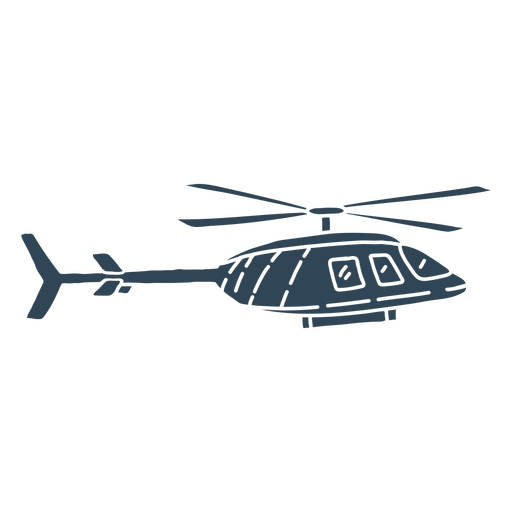 Detailed helicopter silhouette design for aviation enthusiasts t-shirt design PNG Design