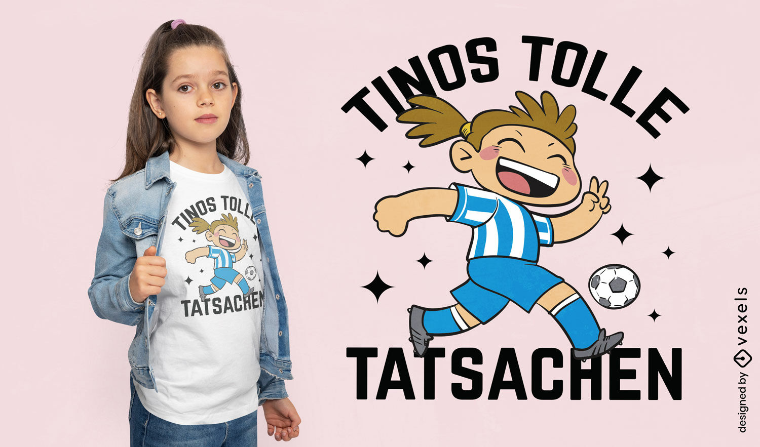 Diseño de camiseta de niña de fútbol.