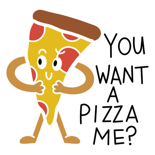 Zeichentrickfigur ein Stück Pizza PNG-Design