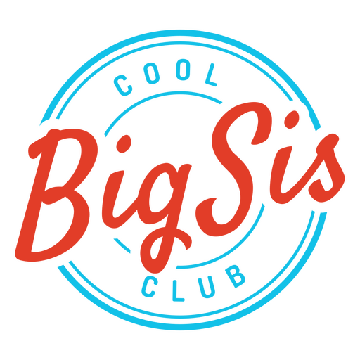 Logotipo genial del club de hermanas mayores Diseño PNG
