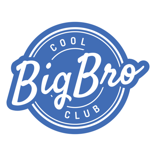Logotipo genial del club Big Bro Diseño PNG