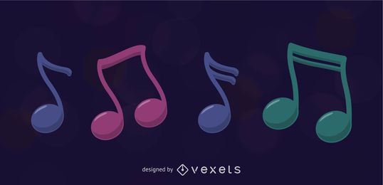 Ilustración de vector de nota musical