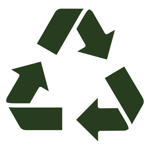 Green recycling symbol PNG Design