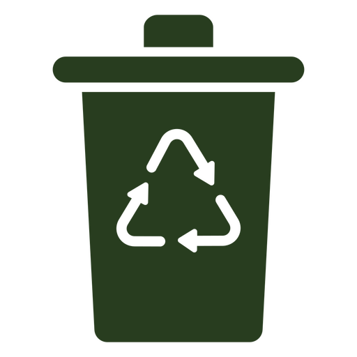 Eco-friendly recycling bin design PNG Design