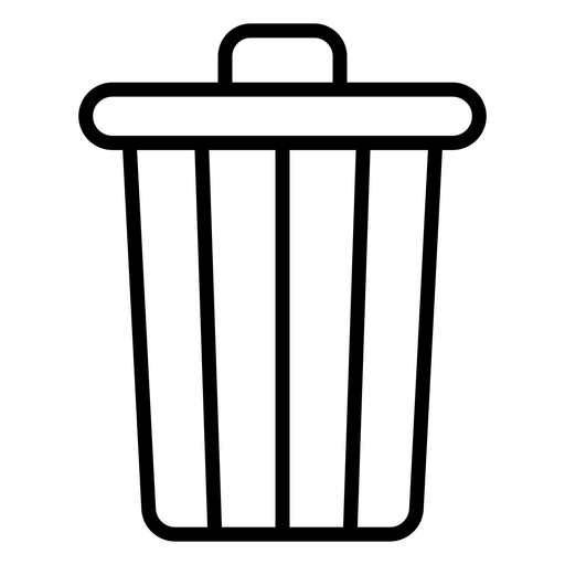 Minimalist trash can icon design PNG Design