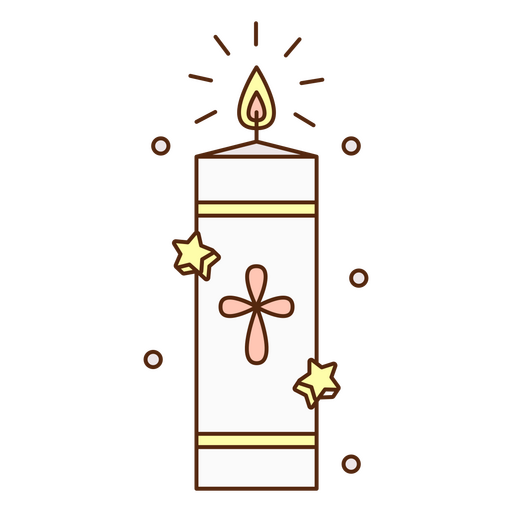 Ilustración de una elegante vela decorativa Diseño PNG