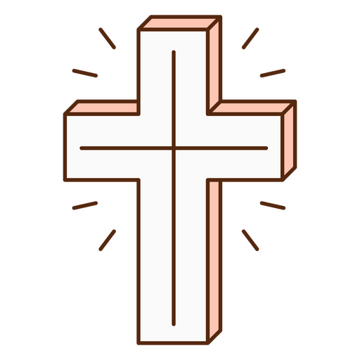 Stylish 3d cross illustration PNG Design