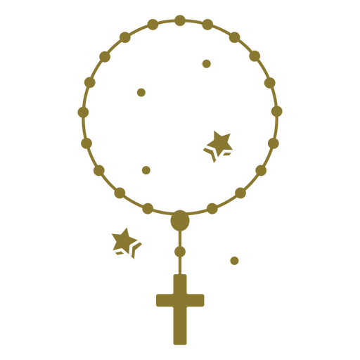 Elegant rosary design with stars PNG Design