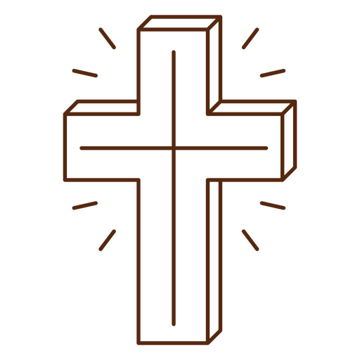 Kreuz mit Lichtstrahlen PNG-Design
