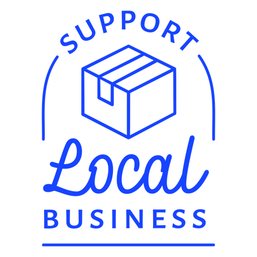Support local business graphic design PNG Design