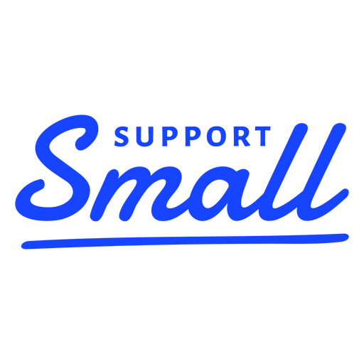Support small business typography design PNG Design