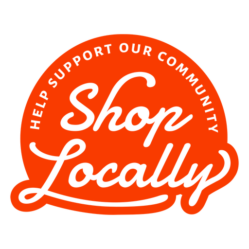 Help support our community shop locally PNG Design