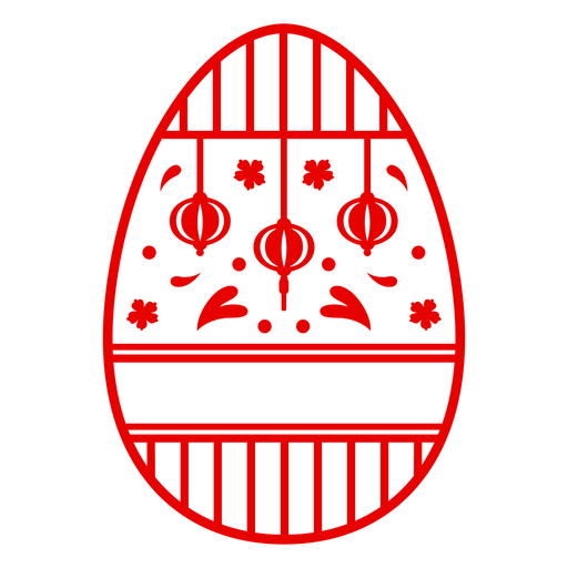 Diseño de huevo decorativo intrincado Diseño PNG