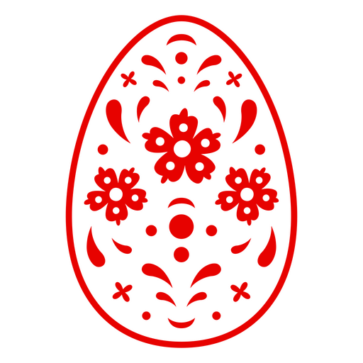 Desenho ornamentado de ovo decorativo para projetos de artesanato Desenho PNG