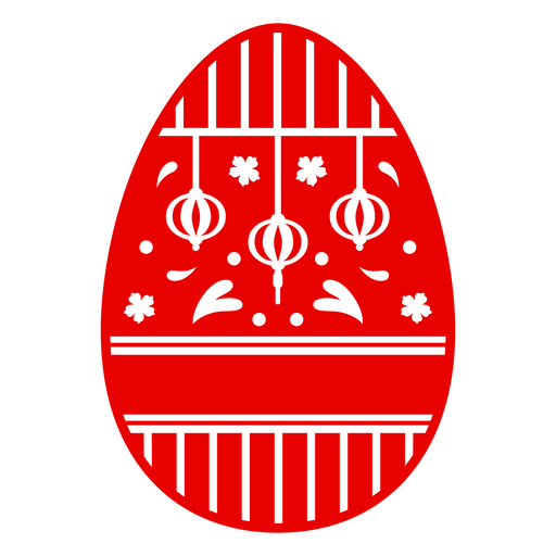 huevo de pascua chino rojo Diseño PNG