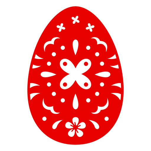 Corte de papel de ovo de páscoa vermelho Desenho PNG