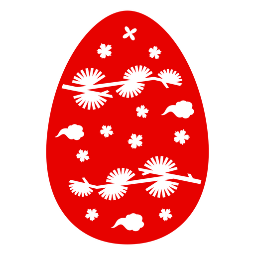 Diseño intrincado de huevo floral Diseño PNG