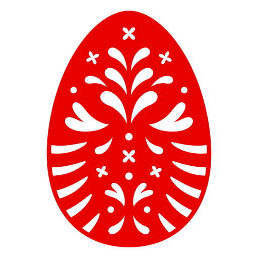 Diseño de huevo de Pascua con patrón floral decorativo Diseño PNG