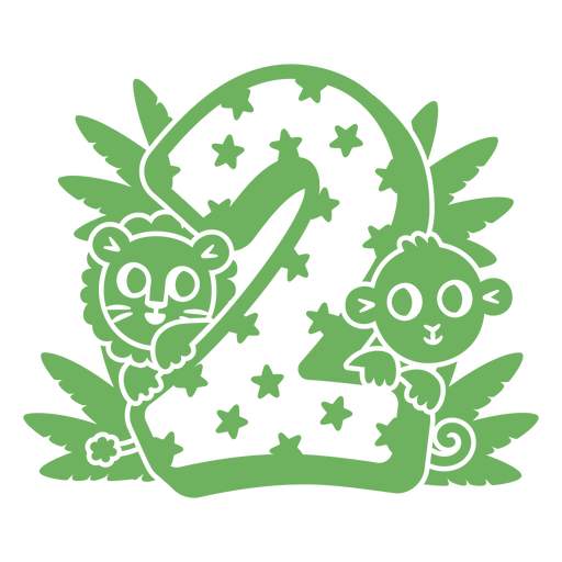 Verspieltes Tierdesign Nummer zwei PNG-Design