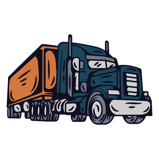 Colorful heavy-duty vehicle illustration t-shirt design PNG Design