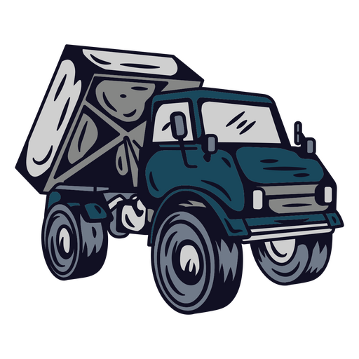 Ilustração elegante de caminhão basculante Desenho PNG