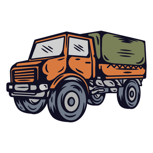 Vintage military truck illustration PNG Design