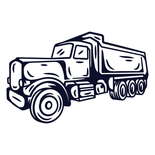 Illustration eines robusten Schwerlast-LKW PNG-Design