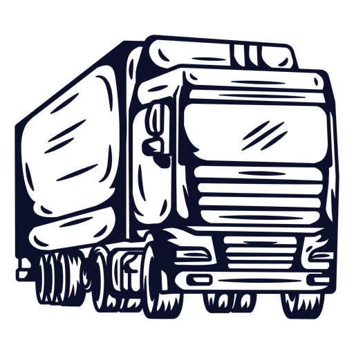 Design arrojado para camiseta com estampa de caminhão de entregas Desenho PNG