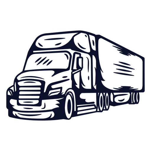 Stilisierte LKW-Illustration für Transportbegeisterte PNG-Design