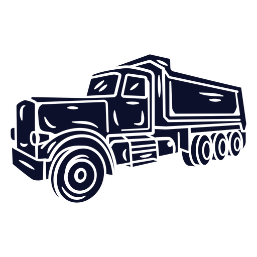 Illustration eines auffälligen Muldenkippers PNG-Design