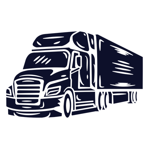 Stylish semi-truck design PNG Design