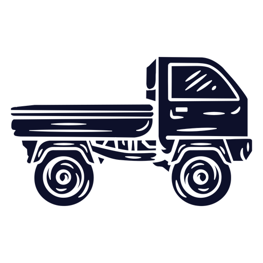 Design gráfico minimalista com contorno de veículo para vestuário. Desenho PNG